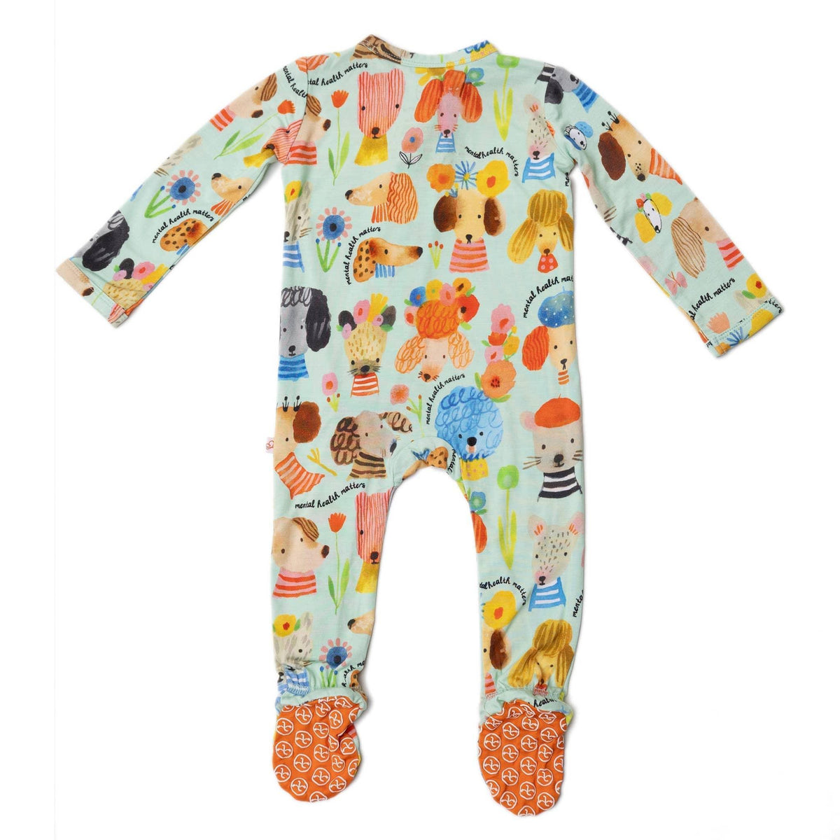 Raising Mama Dog Print Footie Pajamas for Babies - Soft & Cozy - The Palm Beach Baby