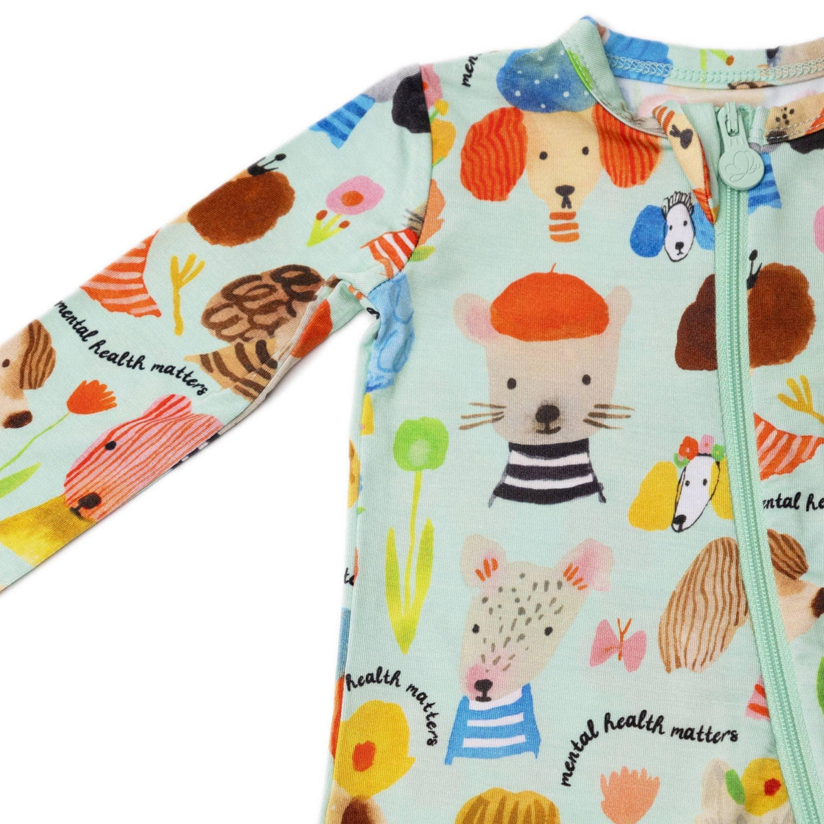 Raising Mama Dog Print Footie Pajamas for Babies - Soft & Cozy - The Palm Beach Baby