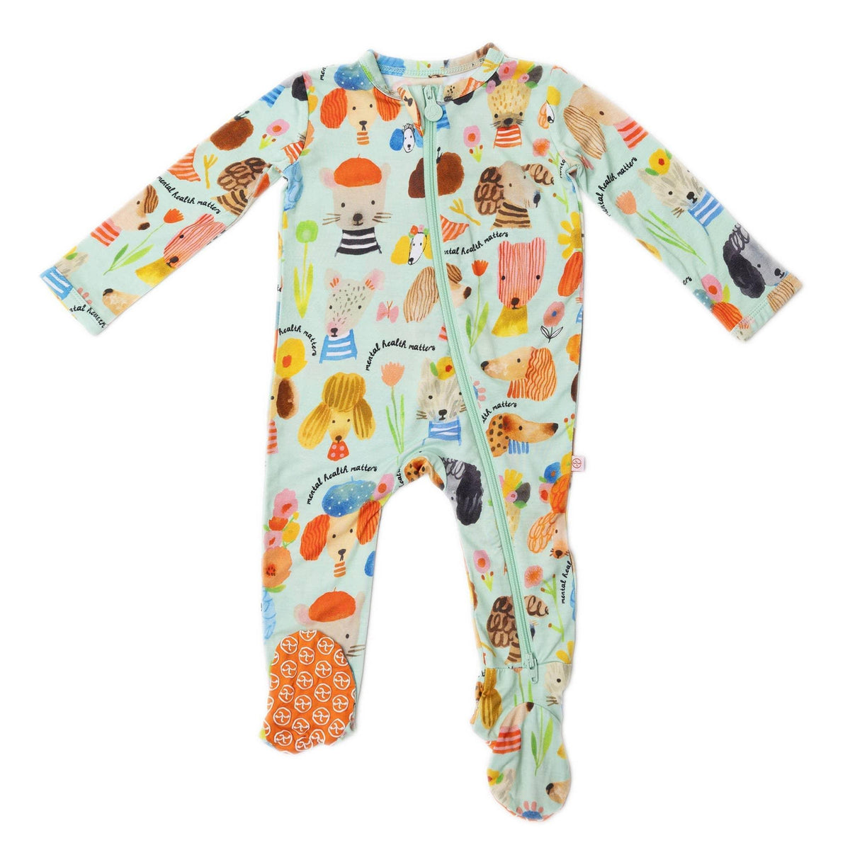Raising Mama Dog Print Footie Pajamas for Babies - Soft & Cozy - The Palm Beach Baby