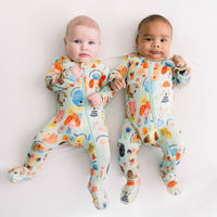 Raising Mama Dog Print Footie Pajamas for Babies - Soft & Cozy - The Palm Beach Baby