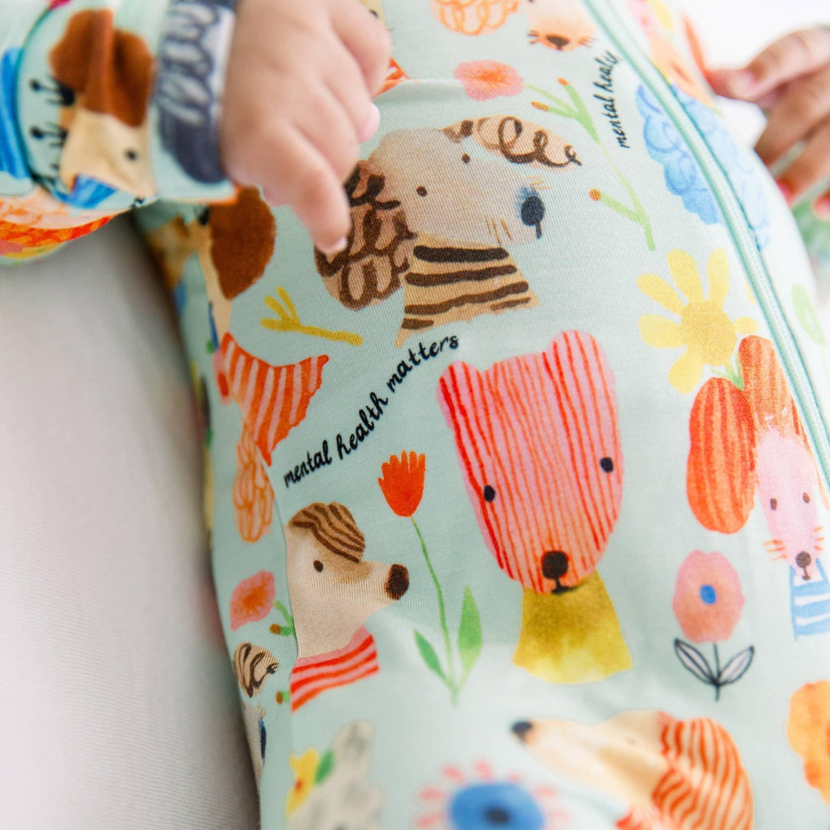 Raising Mama Dog Print Footie Pajamas for Babies - Soft & Cozy - The Palm Beach Baby