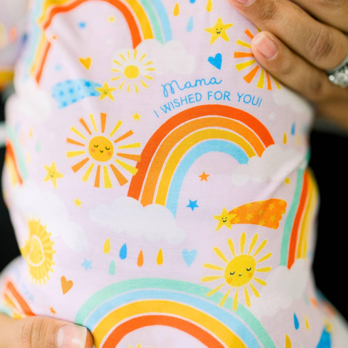 Raising Mama Baby Footie Pajamas Pink Rainbow Design - The Palm Beach Baby