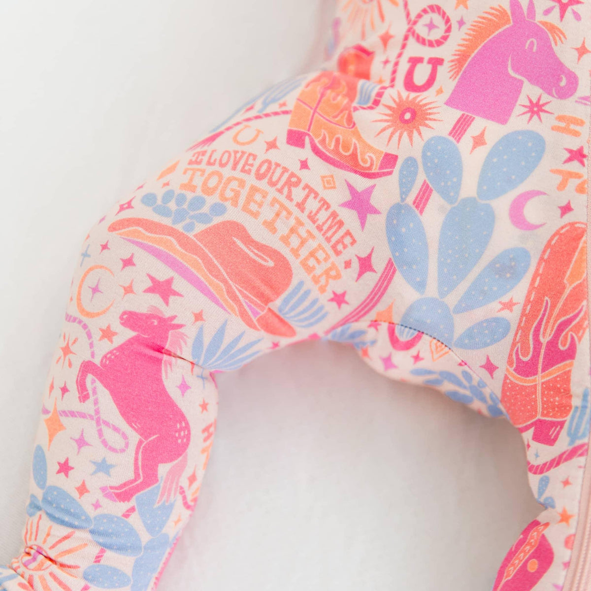 Raising Mama Baby Footie Pajamas Western Print Pink - The Palm Beach Baby