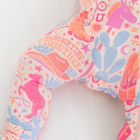 Raising Mama Baby Footie Pajamas Western Print Pink - The Palm Beach Baby