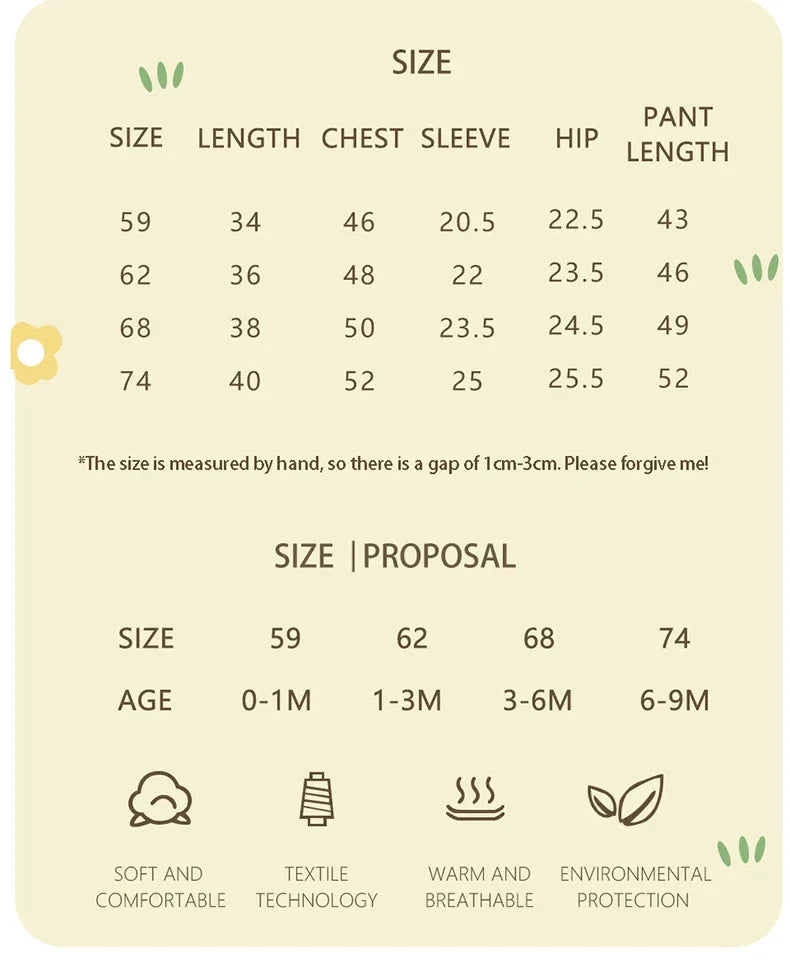 Size chart for baby knit dress in various sizes from 0 to 9 months with soft and breathable fabric