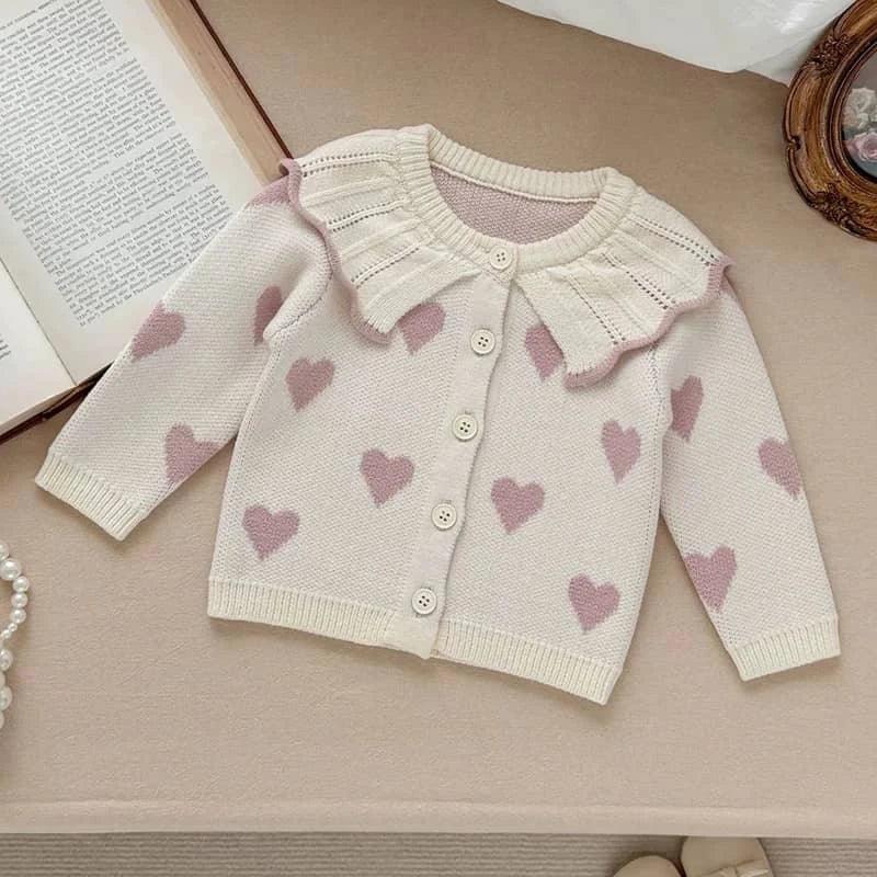 baby knit romper soft cotton Heart Pattern Romper - The Palm Beach Baby