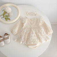 Baby Lace Formal Dress Set with Bonnet – The Palm Beach Baby - The Palm Beach Baby