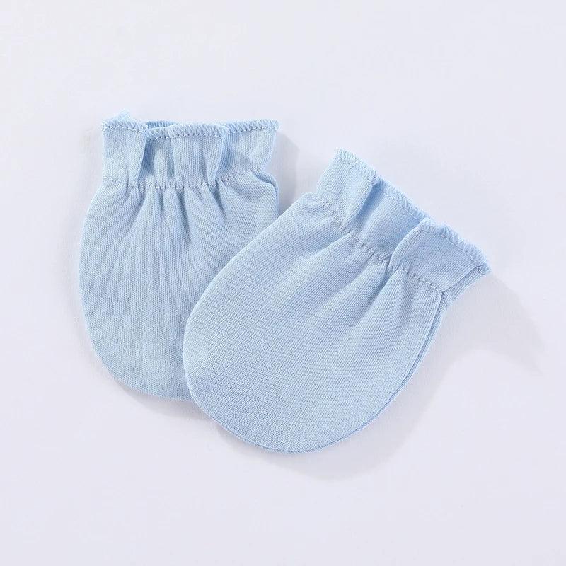 baby layette set light blue newborn mittens with elastic wristbands for babies