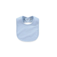 baby layette set light blue bib for infants with snap closure