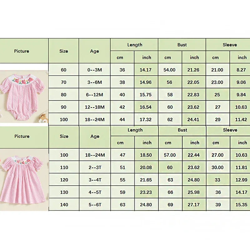 Pink baby romper with floral embroidery for ages 0 to 24 months, short sleeve design
