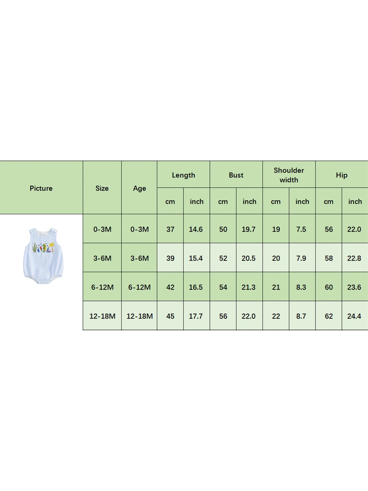 White baby romper for 0-18 months featuring colorful undersea animals print sleeveless design