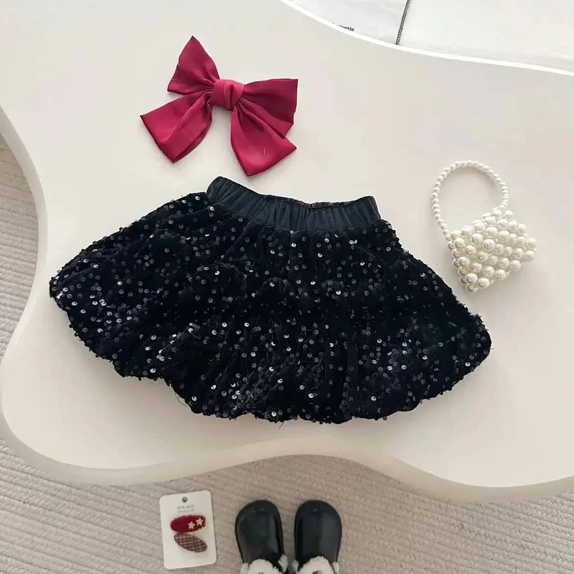 Arlana Shimmer Sweater and Skirt Set - Stylish Holiday Outfit - The Palm Beach Baby