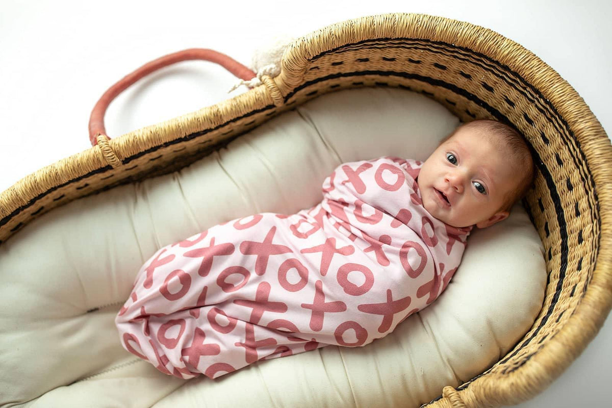 Three Little Tots Bamboo Newborn Swaddle Blanket - Soft & Cozy - The Palm Beach Baby