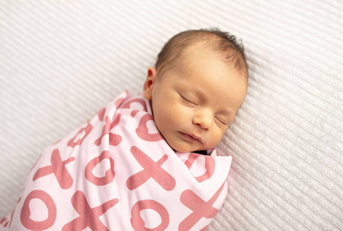Three Little Tots Bamboo Newborn Swaddle Blanket - Soft & Cozy - The Palm Beach Baby