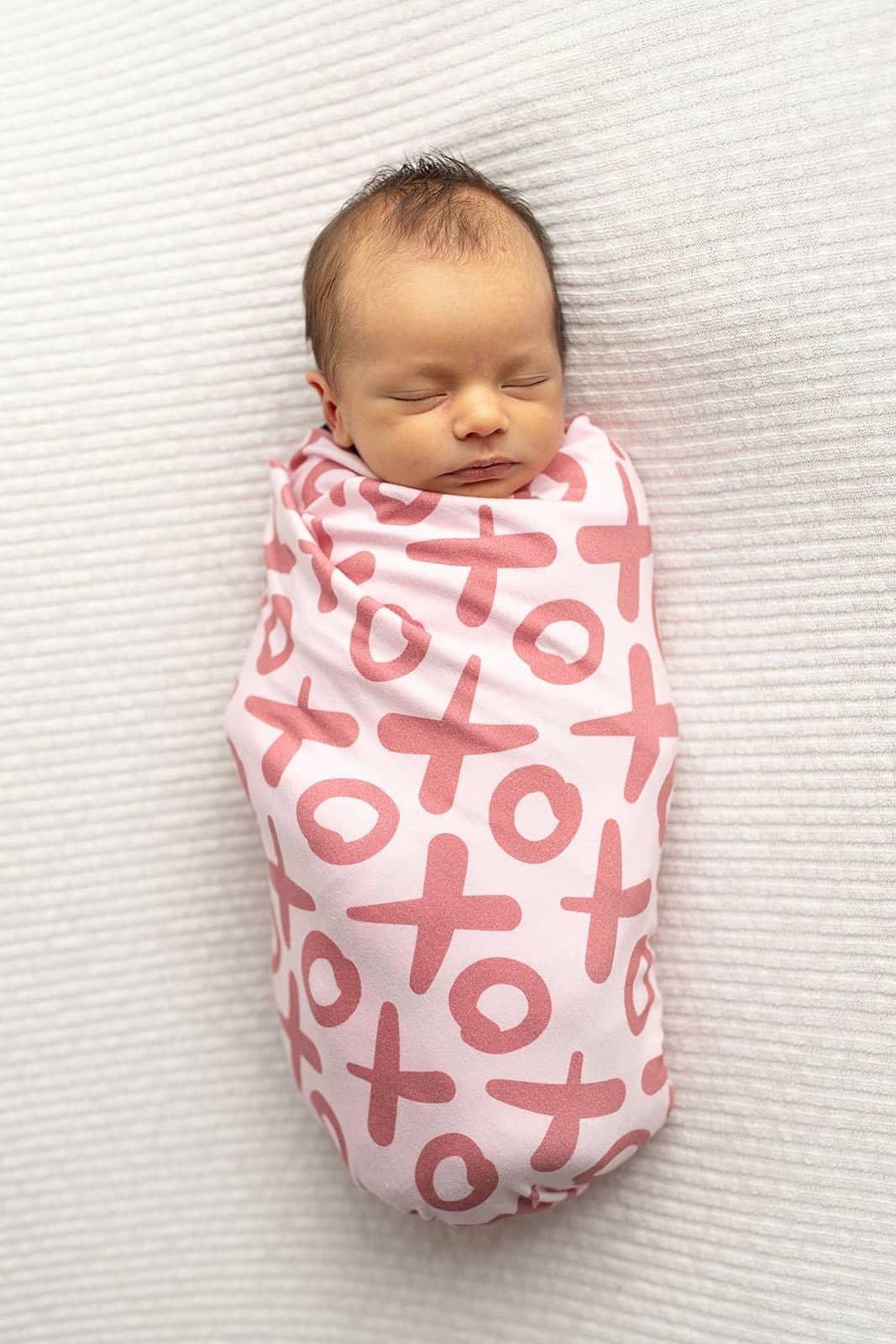 Three Little Tots Bamboo Newborn Swaddle Blanket - Soft & Cozy - The Palm Beach Baby