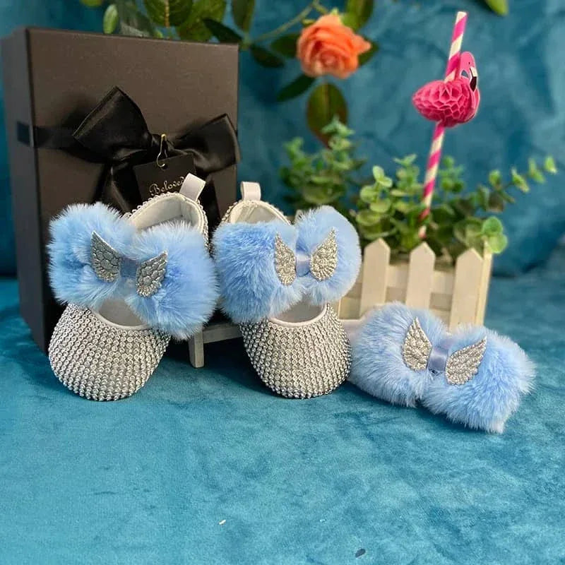 "Naomi" Elegant Beaded Baby Pre-Walker Shoes - The Palm Beach Baby