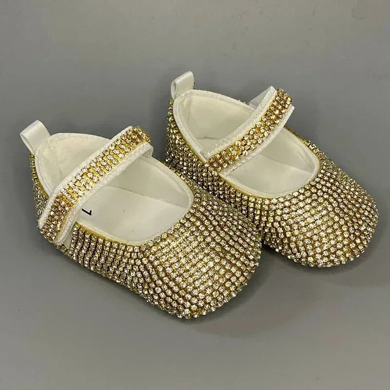 "Naomi" Elegant Beaded Baby Pre-Walker Shoes - The Palm Beach Baby