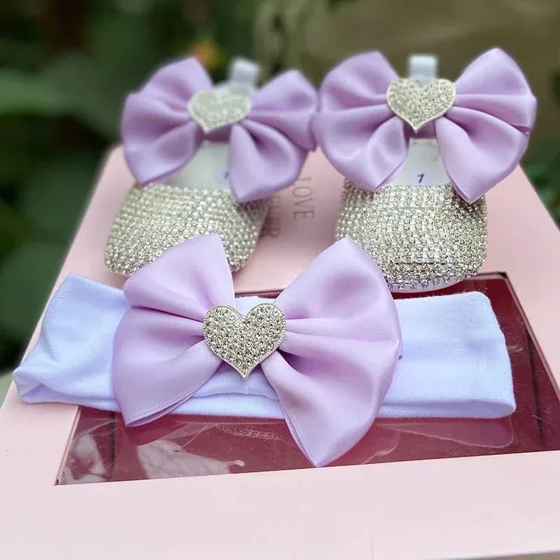 "Naomi" Elegant Beaded Baby Pre-Walker Shoes - The Palm Beach Baby