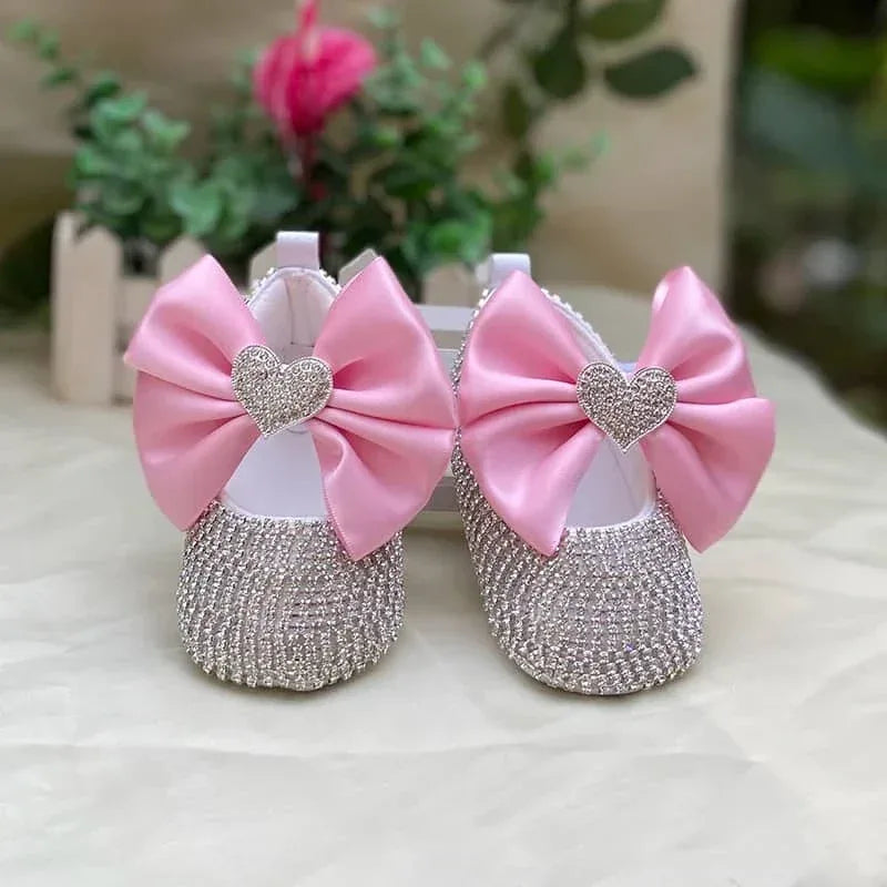 "Naomi" Elegant Beaded Baby Pre-Walker Shoes - The Palm Beach Baby