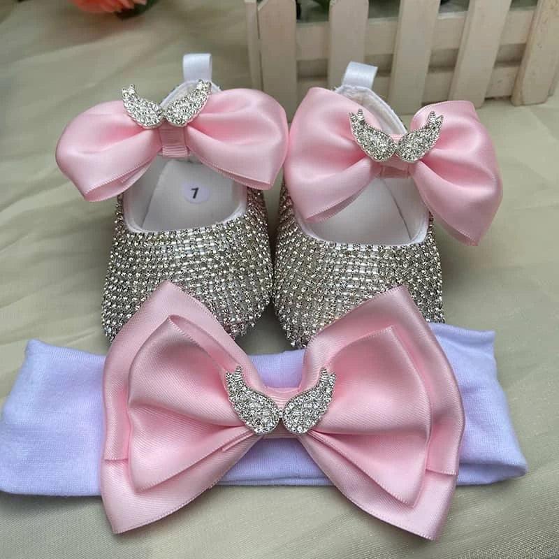 "Naomi" Elegant Beaded Baby Pre-Walker Shoes - The Palm Beach Baby