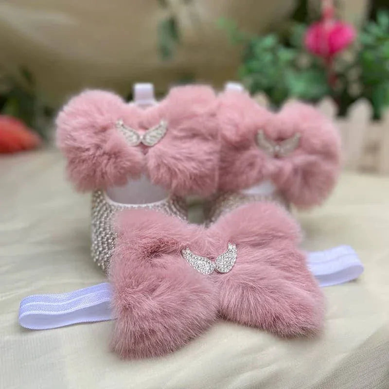 "Naomi" Elegant Beaded Baby Pre-Walker Shoes - The Palm Beach Baby