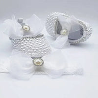 "Naomi" Elegant Beaded Baby Pre-Walker Shoes - The Palm Beach Baby