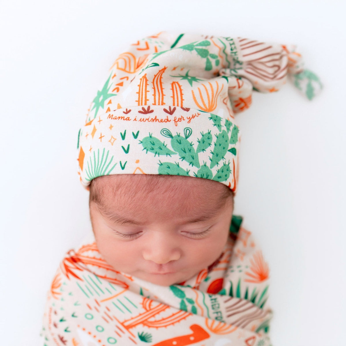 SoftKnot Bamboo Newborn Baby Cap - Desert Cactus Beige, no tight bands, ensuring no irritation for your newborn's head.