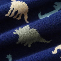 Blue Dinosaur Sweater for Kids - Cozy Boys Knit Pullover - The Palm Beach Baby