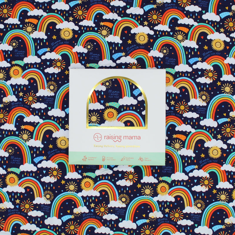 The Forever Swaddle Blanket | Here Comes the Sunshine (Blue) - The Palm Beach Baby Raising Mama