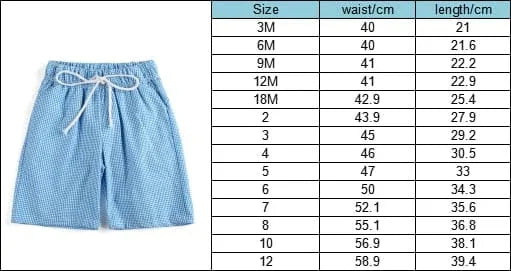 boys classic check bathing suit - Blue Checkered Swim Shorts - The Palm Beach Baby