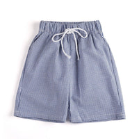 boys classic check bathing suit - Blue Checkered Swim Shorts - The Palm Beach Baby