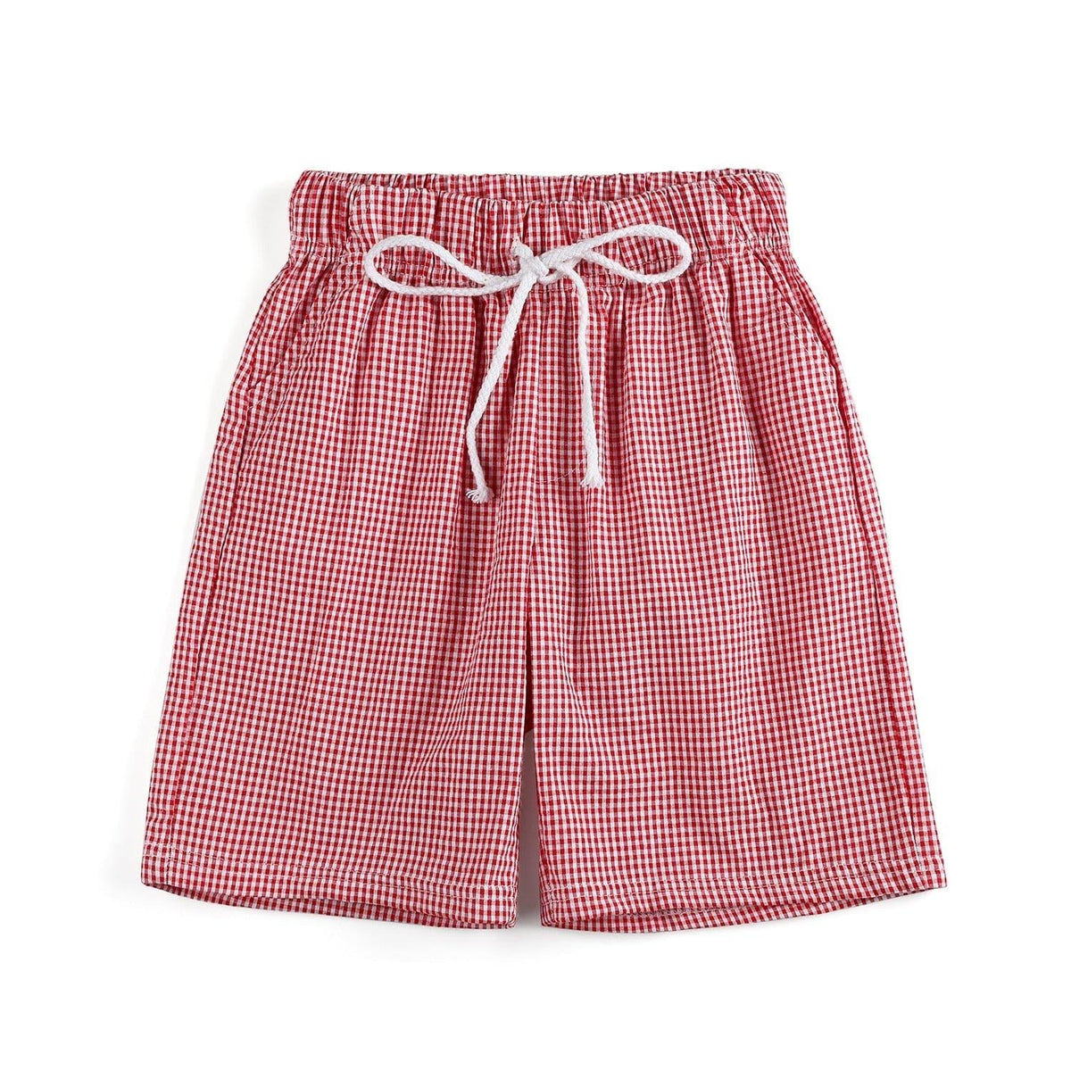 boys classic check bathing suit - Blue Checkered Swim Shorts - The Palm Beach Baby
