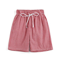 boys classic check bathing suit - Blue Checkered Swim Shorts - The Palm Beach Baby