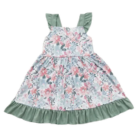 "Summer Girl' Adorable Boho Summer Dress with Butterfly Sleeves and Floral Print - The Palm Beach Baby