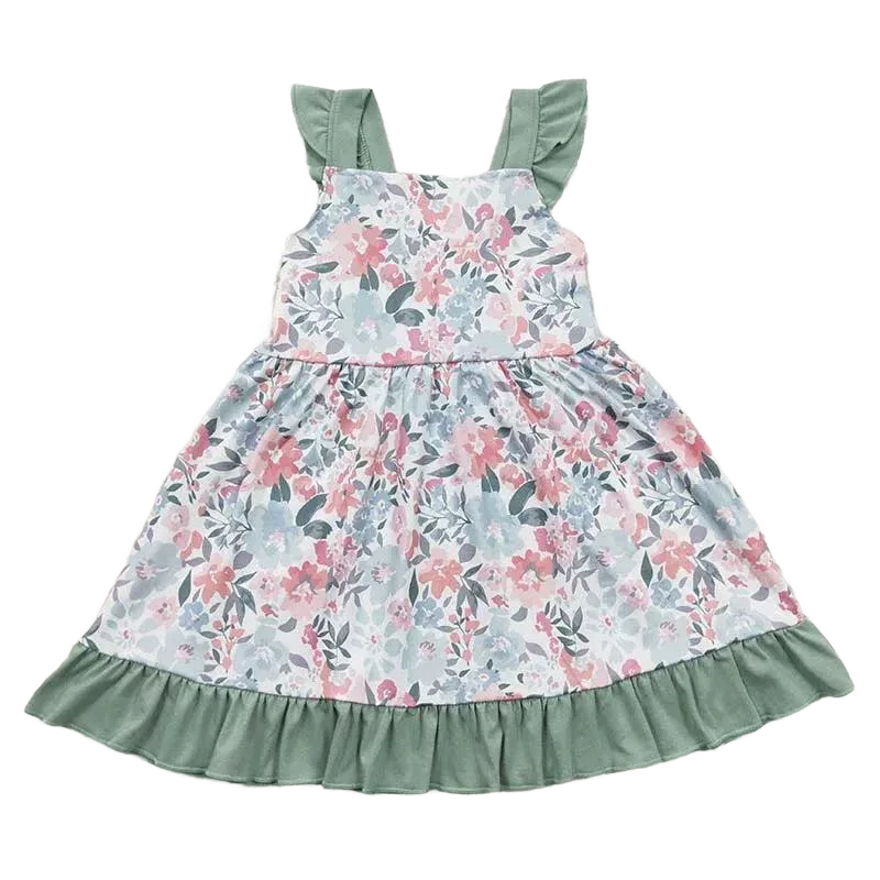 "Summer Girl' Adorable Boho Summer Dress with Butterfly Sleeves and Floral Print - The Palm Beach Baby