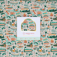 The Forever Large Swaddle Blanket showcasing its vibrant Colorful Wanderlust design, ideal for a large swaddle blanket experience.