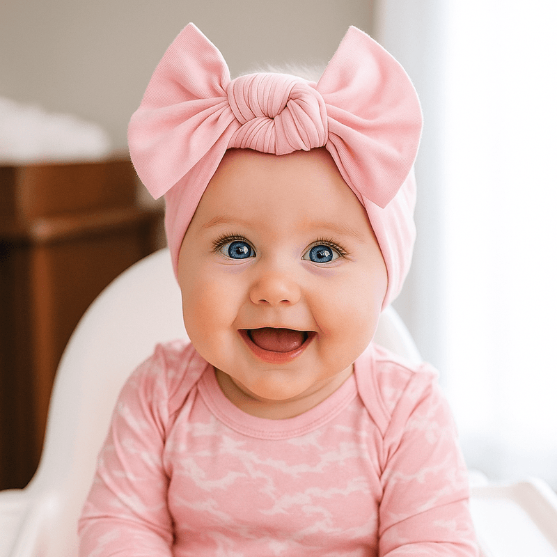 Candy Pink Knotted Bow - The Palm Beach Baby Sweet Bamboo