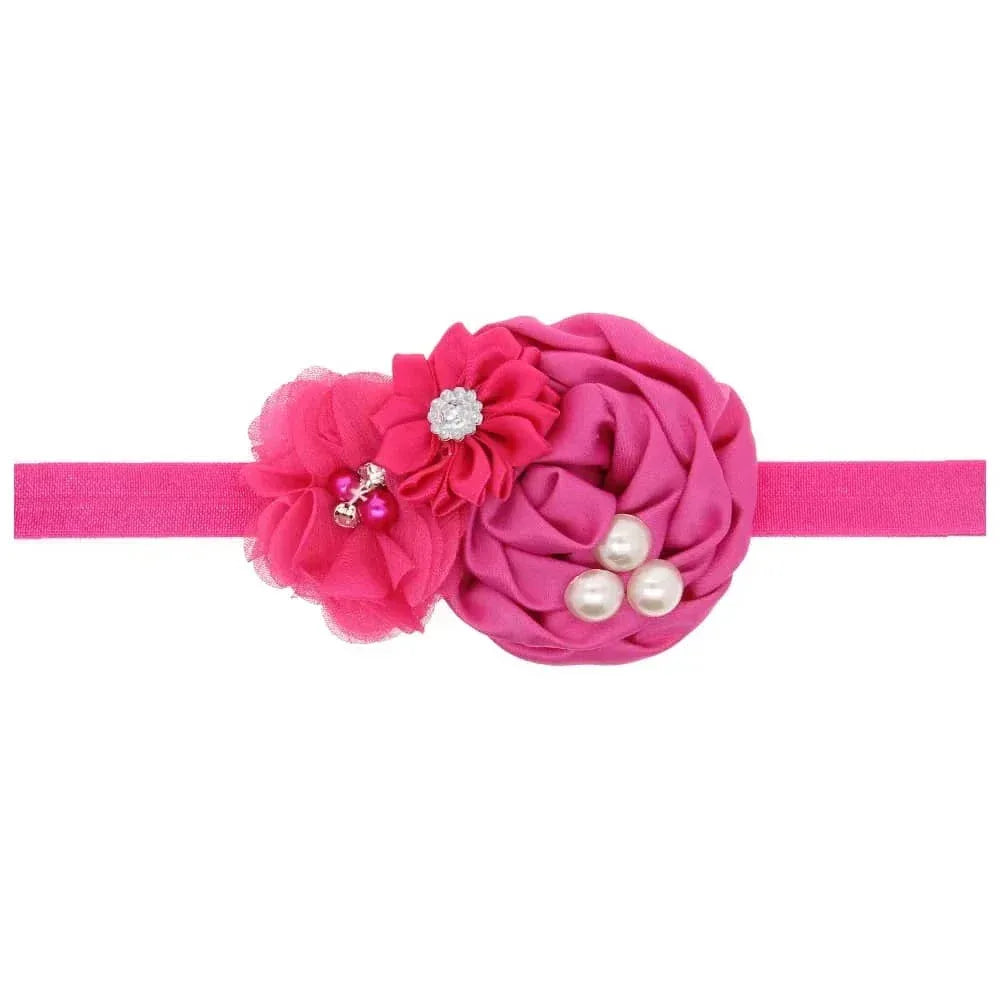 Elegant Chiffon Flower Baby Headband - The Palm Beach Baby