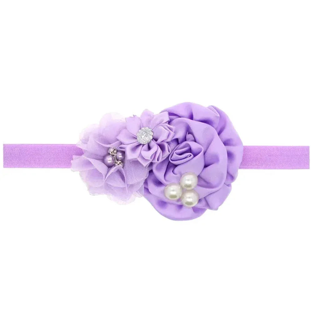Elegant Chiffon Flower Baby Headband - The Palm Beach Baby