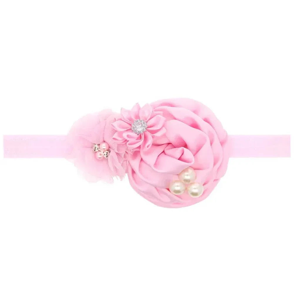 Elegant Chiffon Flower Baby Headband - The Palm Beach Baby