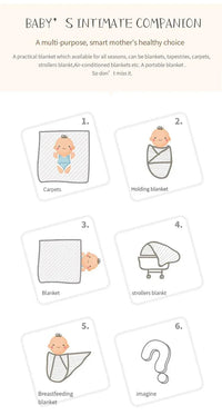 Childrens knit penguin blanket in soft neutral color for babies, multi-use for swaddling and stroller cover