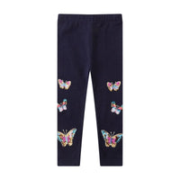 Girls black colorful butterfly leggings for girls with vibrant butterfly designs, toddler size