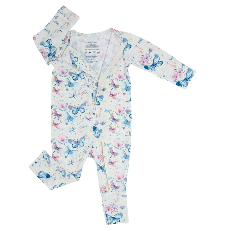 Watercolor Butterfly Convertible Romper - The Palm Beach Baby Sweet Bamboo