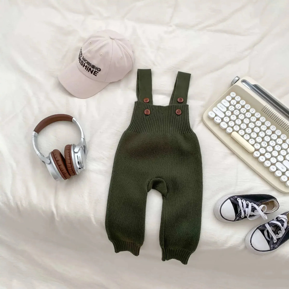 Cozy Knit Overalls for Babies - Red Knit Baby Overalls - The Palm Beach Baby