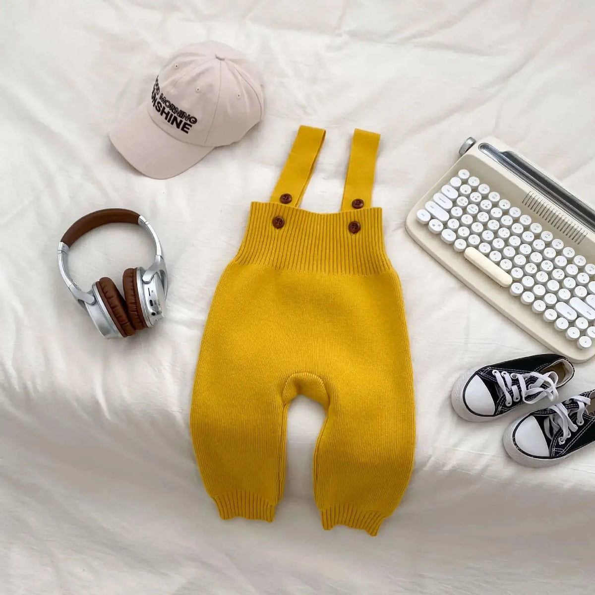 Cozy Knit Overalls for Babies - Red Knit Baby Overalls - The Palm Beach Baby