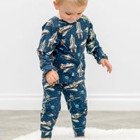 Deep In Orbit Crew Neck Jogger Set - The Palm Beach Baby