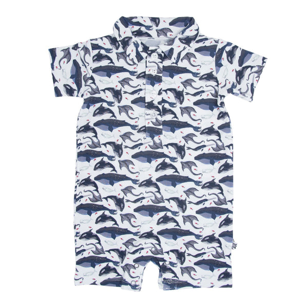 Deep Sea Creatures Whale Polo Romper - The Palm Beach Baby