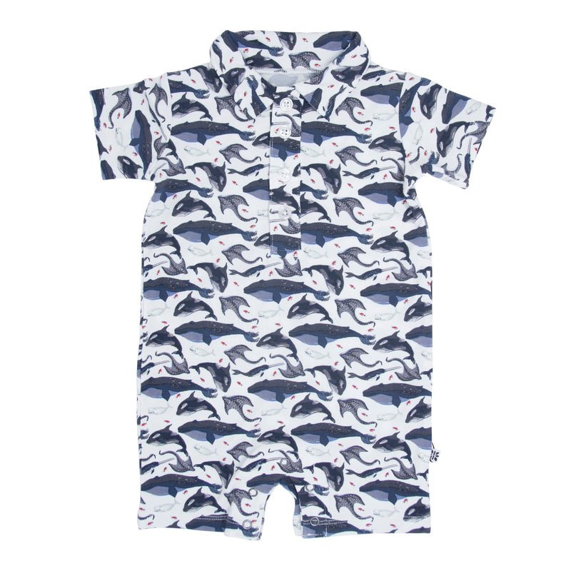 Deep Sea Creatures Whale Polo Romper - The Palm Beach Baby