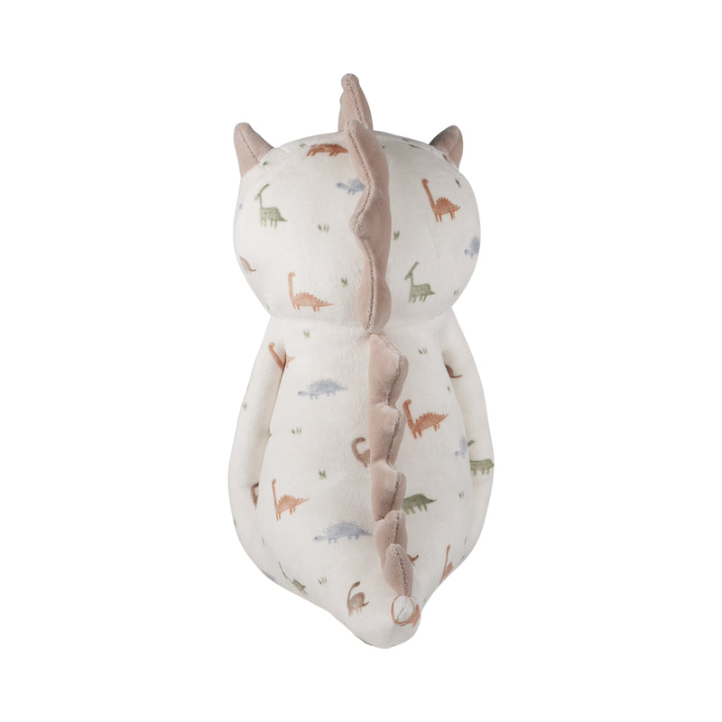 Back view of Darby Dino Mini Printed Plush, featuring its playful design and detailed dinosaur prints.