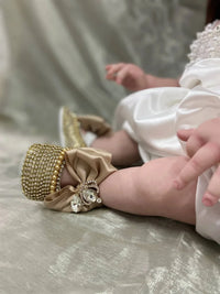 Baby Crystal Formal Shoes and Bow Set with Pink Bows - The Palm Beach Baby
